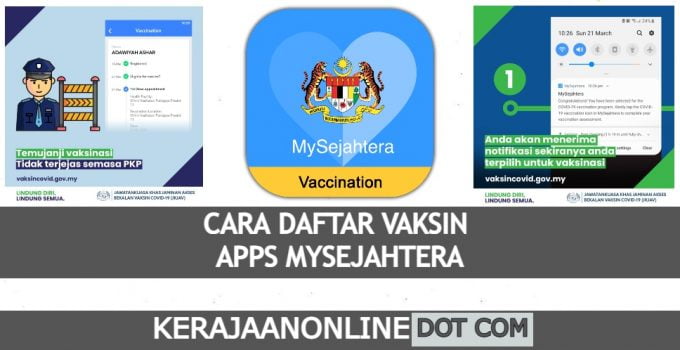 My sejahtera daftar vaksinasi