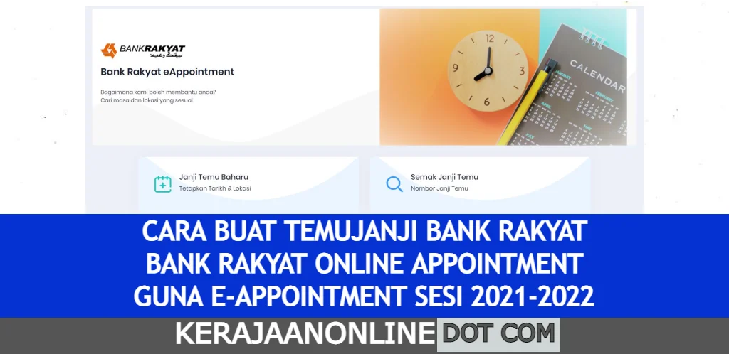 bank rakyat online appointment