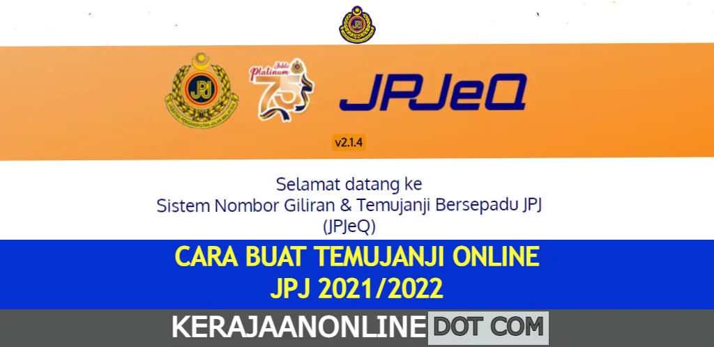 cara buat temujanji jpj online