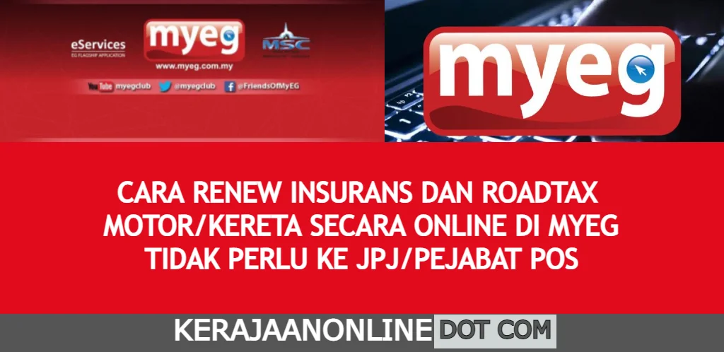 cara renew roadtax & insurans kereta online melalui myeg