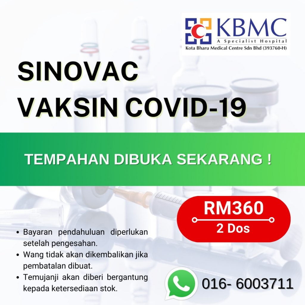 tempahan vaksin covid19 sinovac