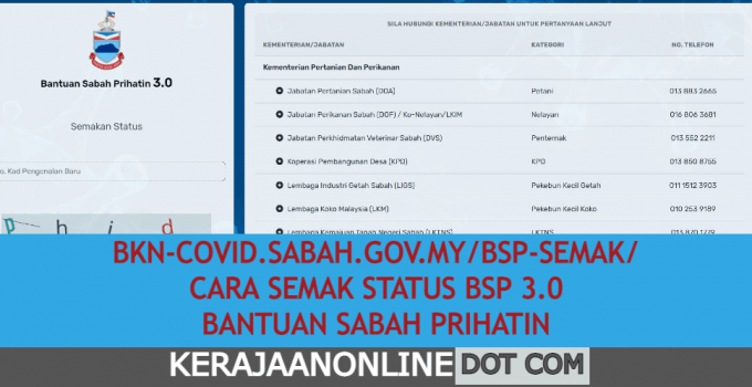 Sabah bkn 3.0 covid Sabah to