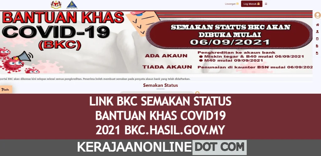 link bkc semakan status