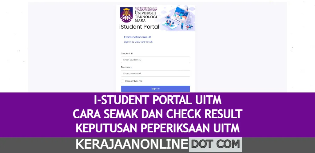 semakan keputusan peperiksaan uitm