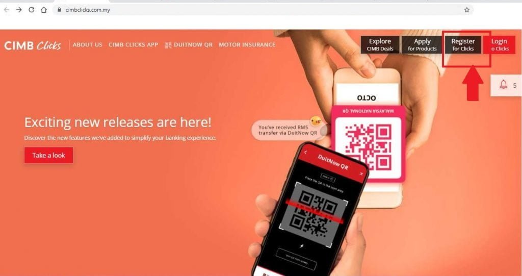 CARA REGISTER CIMB CLICKS SECARA ONLINE PENGGUNA KALI PERTAMA