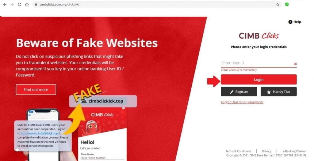 CARA REGISTER CIMB CLICKS SECARA ONLINE PENGGUNA KALI PERTAMA