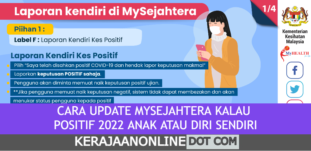 cara update mysejahtera kalau positif