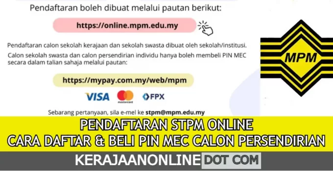 CARA NAK DAFTAR STPM 2023 ONLINE CARA NAK DAFTAR STPM 2023 ONLINE