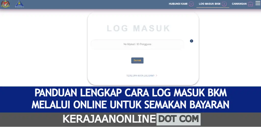 CARA LOG MASUK BKM