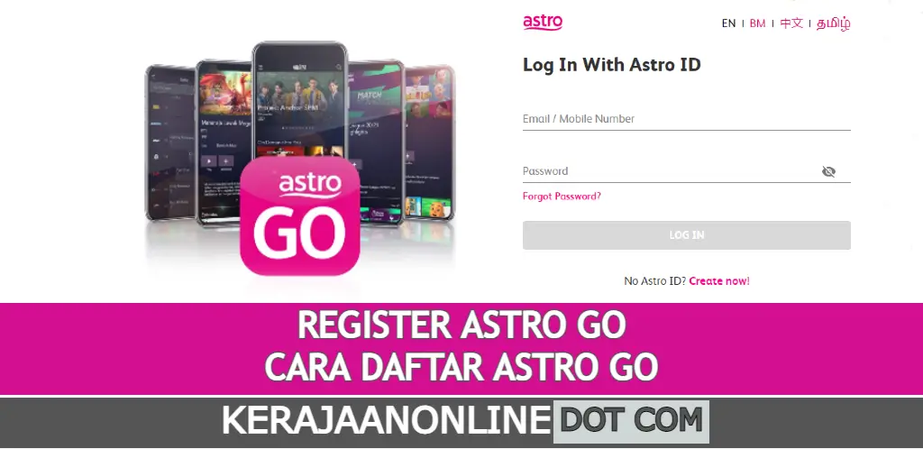 REGISTER ASTRO GO
