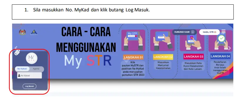 cara semakan str hasil